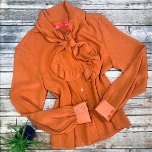 OSCAR by Oscar de la Renta beautiful orange blouse